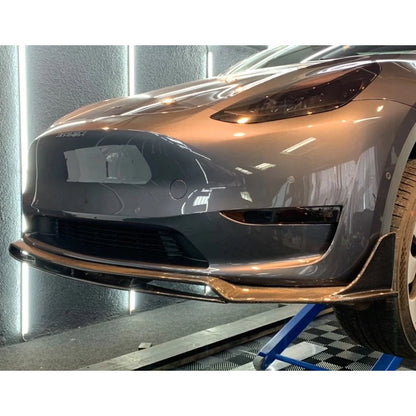 Carbone Prestige 2020-2023 Tesla Model Y Carbon Fiber Front Lip "V" Style